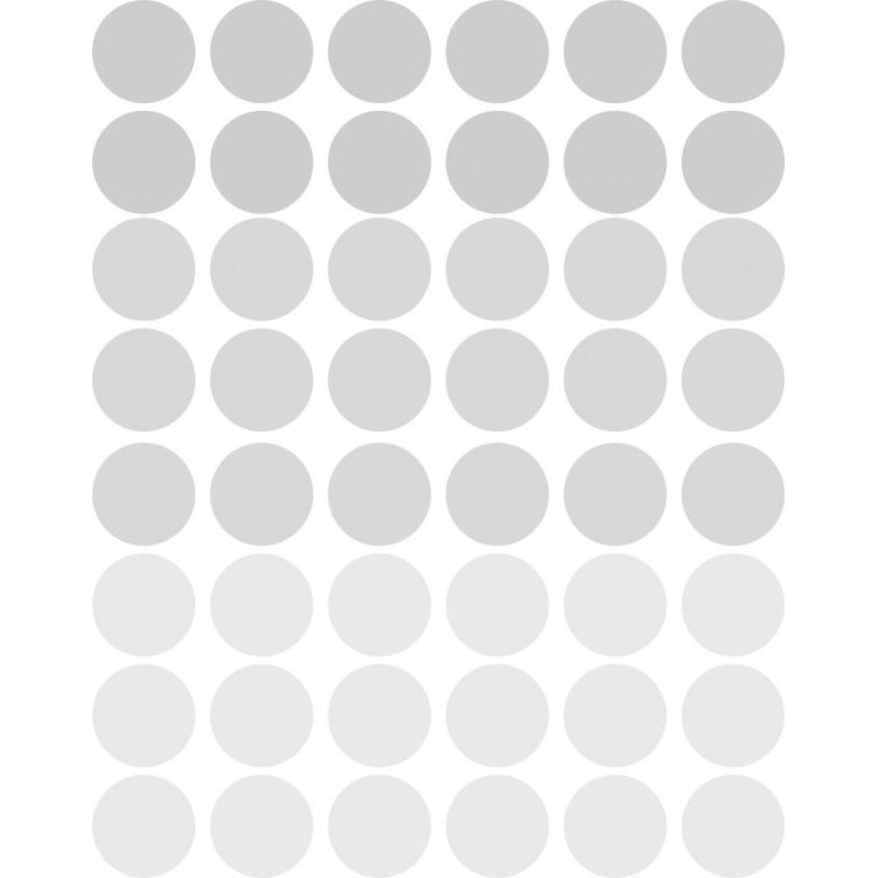 Szürke kerek kerékpár matrica, pöttyök - 48 db-os