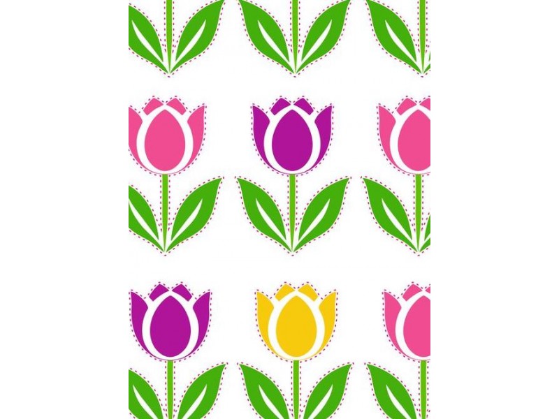 Tulipános bicikli matrica, rózsaszín, sárga, lila - 25 db-os Tulipános bicikli matrica, rózsaszín, sárga, lila - 25 db-os
