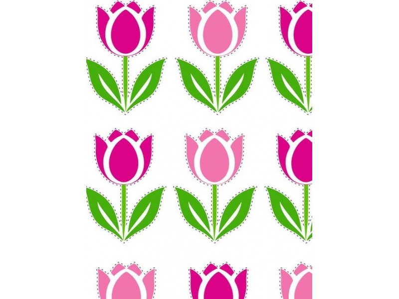 Tulipános bicikli matrica, rózsaszín, pink - 25 db-os Tulipános bicikli matrica, rózsaszín, pink - 25 db-os