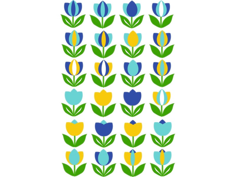 Tulipános bicikli matrica, színes - 24 db-os Tulipános bicikli matrica, színes - 24 db-os
