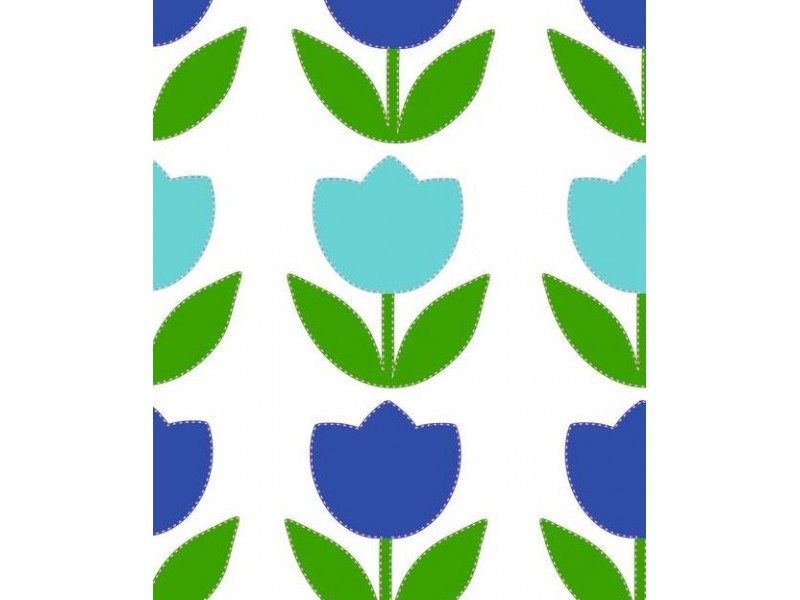 Tulipános kerékpár matrica, kék, világoskék - 24 db-os Tulipános kerékpár matrica, kék, világoskék - 24 db-os