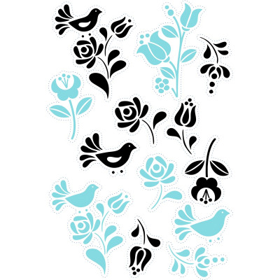 Palóc, folklór népi motívumos kerékpár matrica