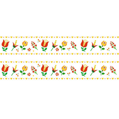 Kalocsai folklór virágos kerékpár matrica - 2 db