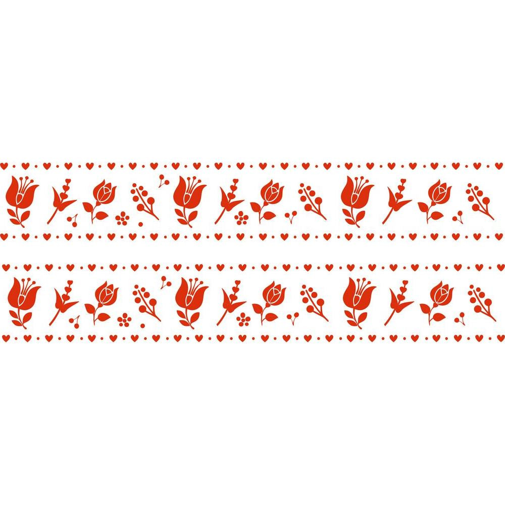 Kalocsai virágos fekere kerékpár matrica - 2 db