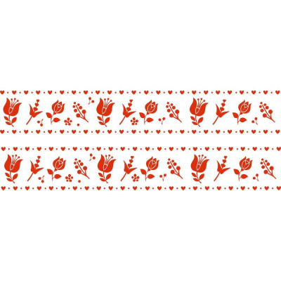 Kalocsai virágos fekere kerékpár matrica - 2 db