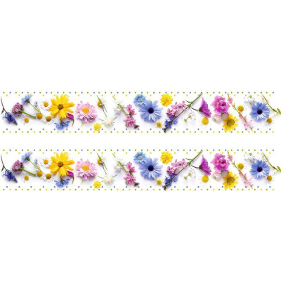 Virágok kerékpár matrica, vízsszintes vázra - 2 db