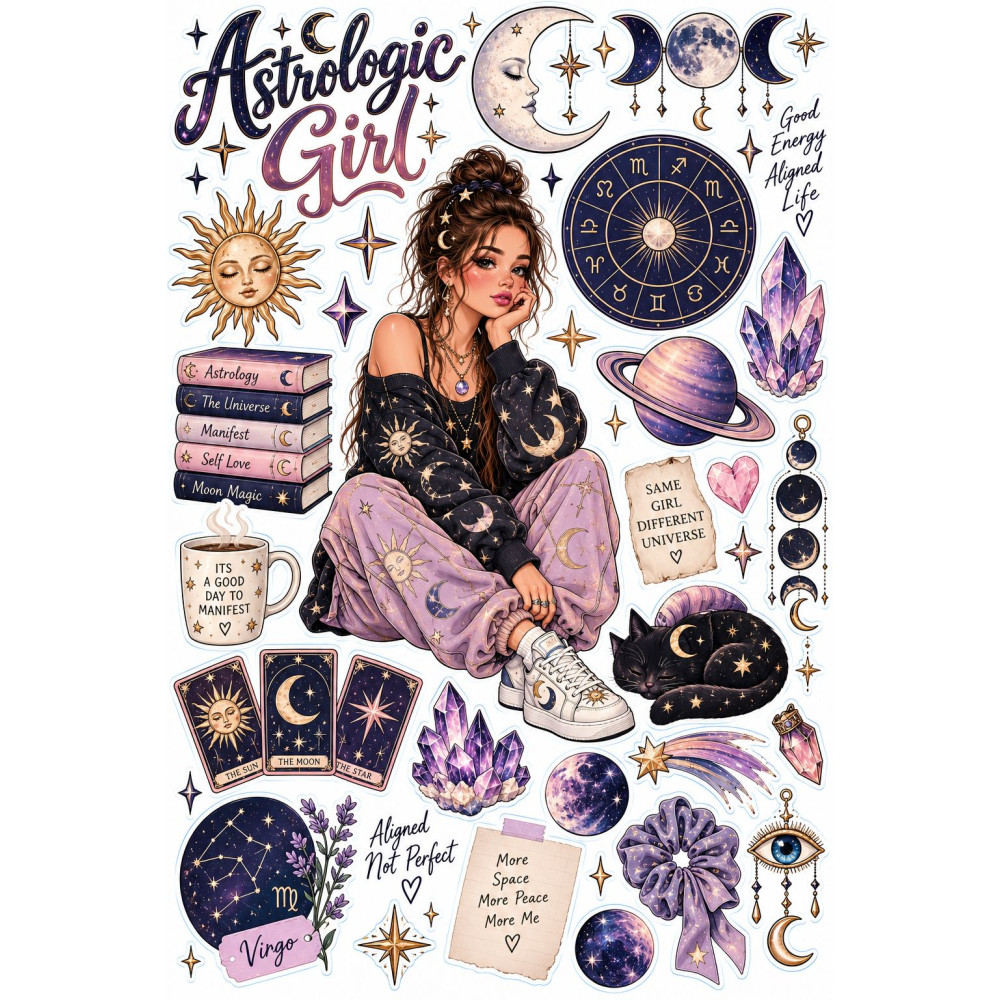 Astrologic Girl bicikli matrica szett – hold, zodiákus és tarot Astrologic Girl bicikli matrica szett – hold, zodiákus és tarot