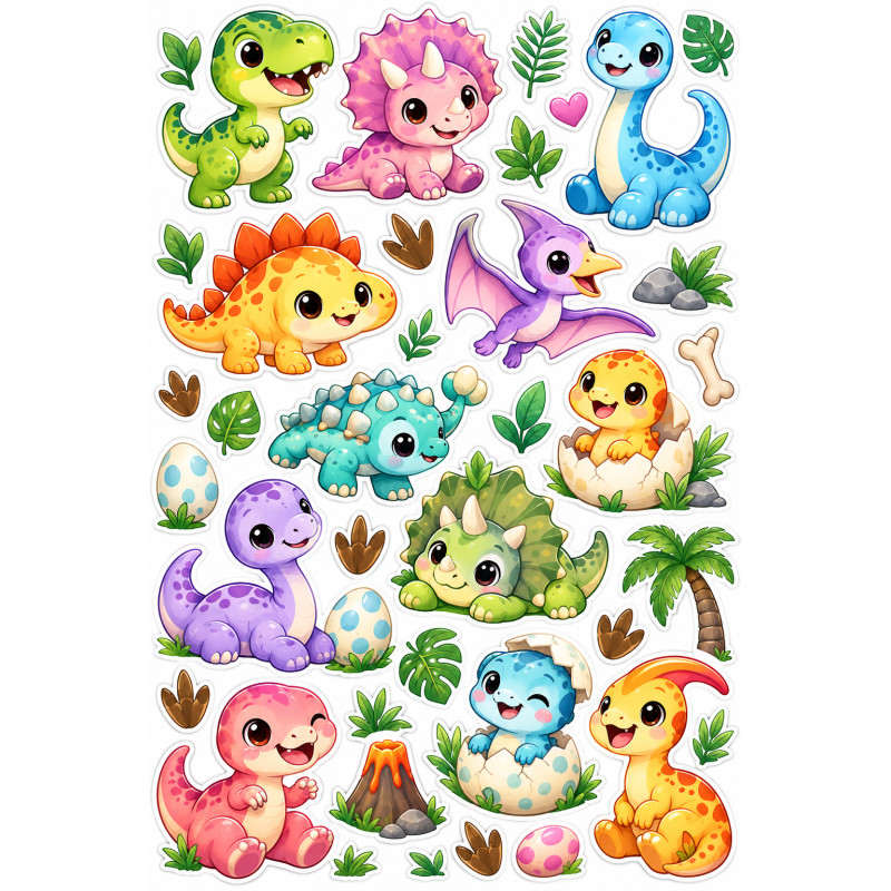 Dinoszaurusz babys gyerek bicikli matrica 