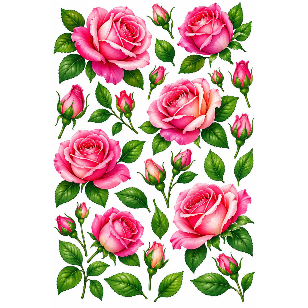 Pink rózsás kerékpár matrica szett Pink rózsás kerékpár matrica szett