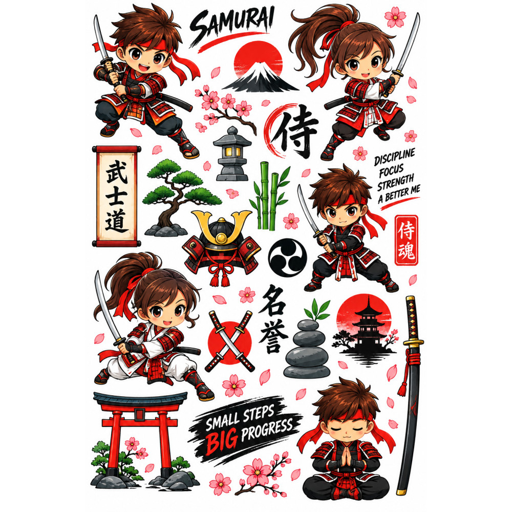 Szamuráj kerékpár matrica szett – Samurai Szamuráj kerékpár matrica szett – Samurai