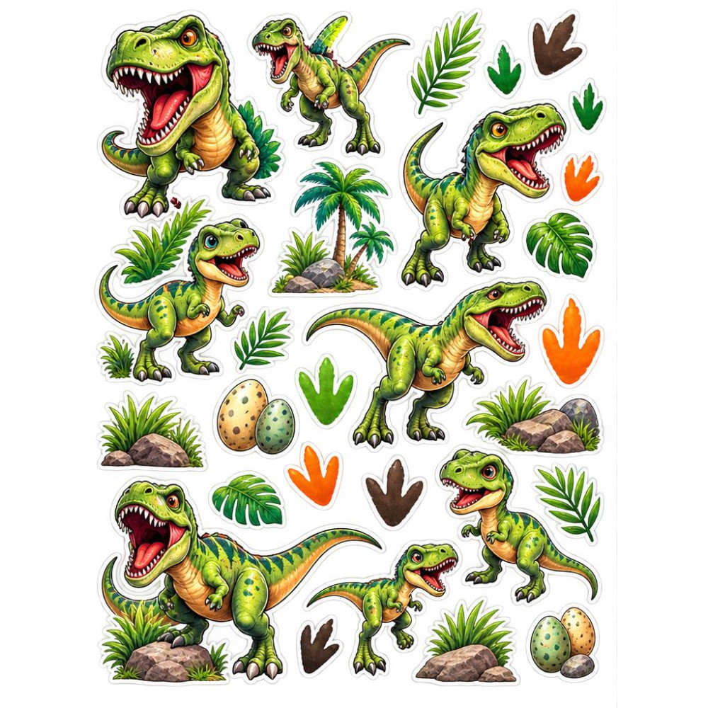 T-rex dínós gyerek bicikli matrica