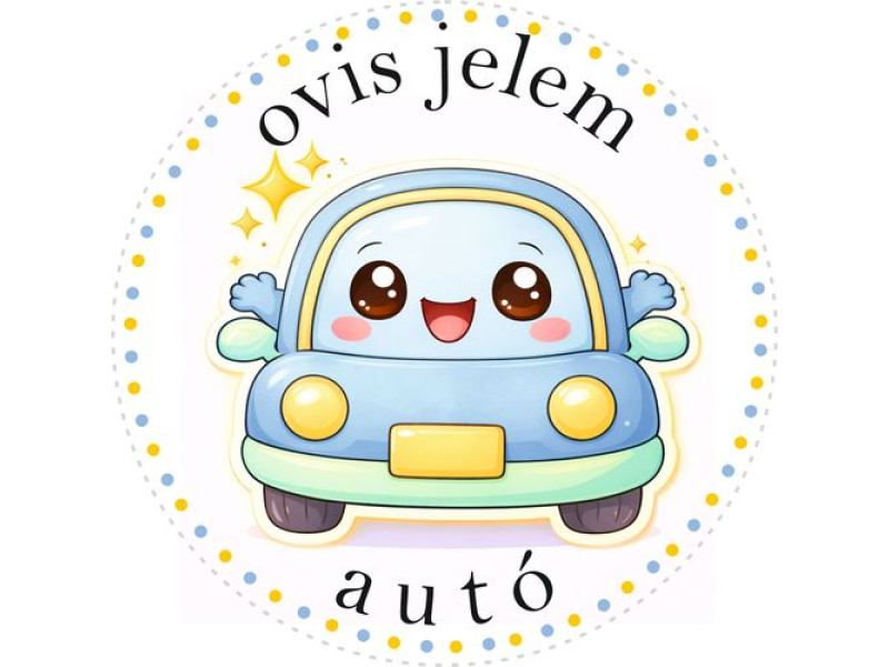 Autó ovis jeles kerek bicikli matrica vázra