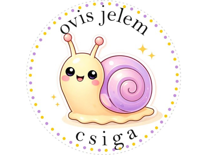 Csiga ovis jeles kerek bicikli matrica vázra