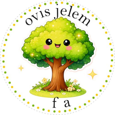 Fa ovis jeles kerek bicikli matrica vázra