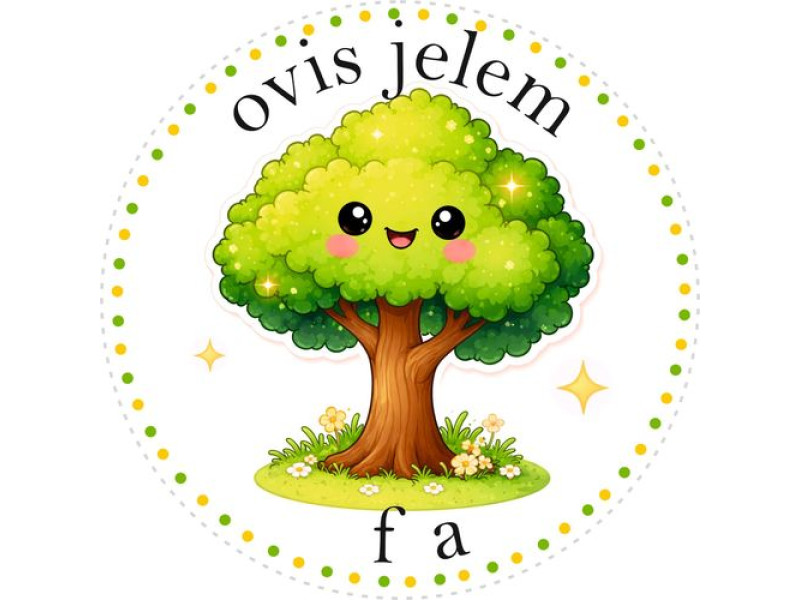 Fa ovis jeles kerek bicikli matrica vázra