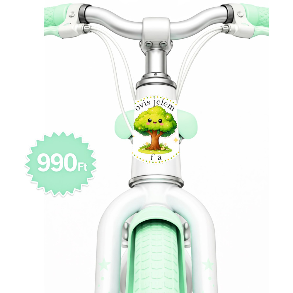 Fa ovis jeles kerek bicikli matrica vázra