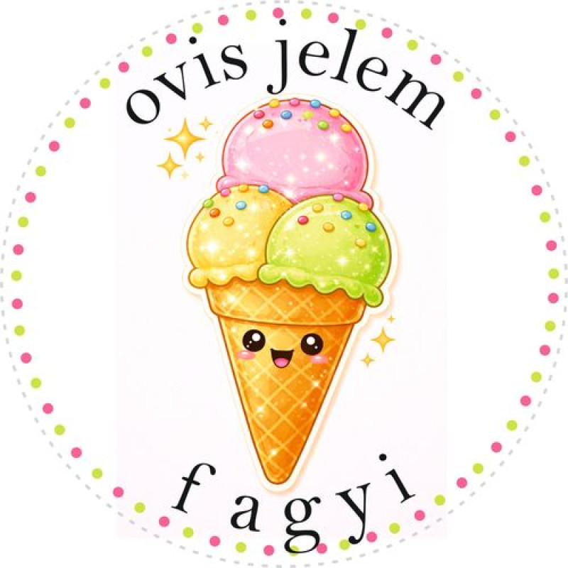 Fagyi ovis jeles kerek bicikli matrica vázra