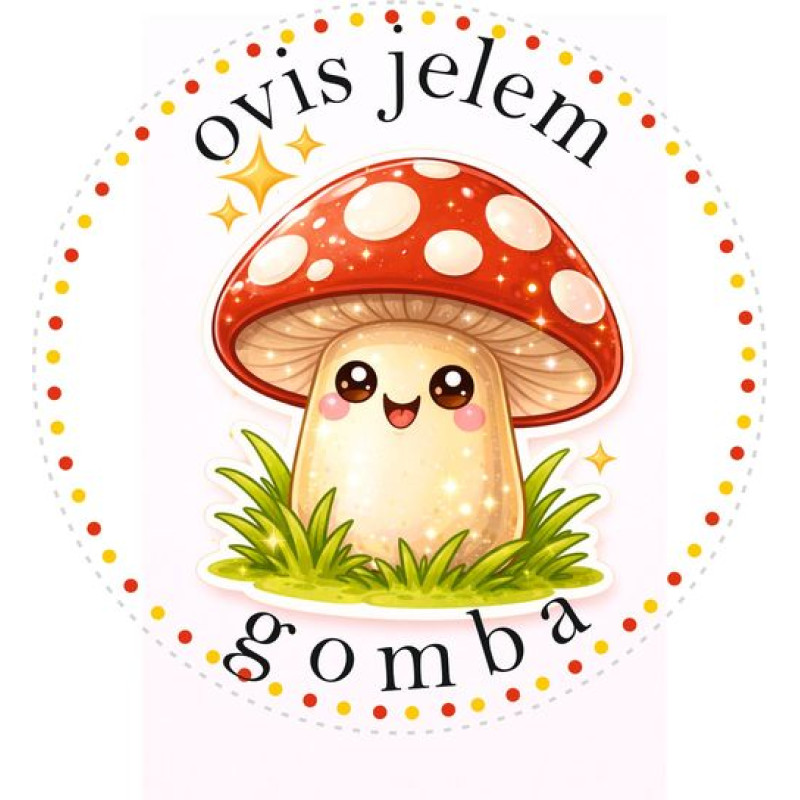 Gomba ovis jeles kerek bicikli matrica vázra