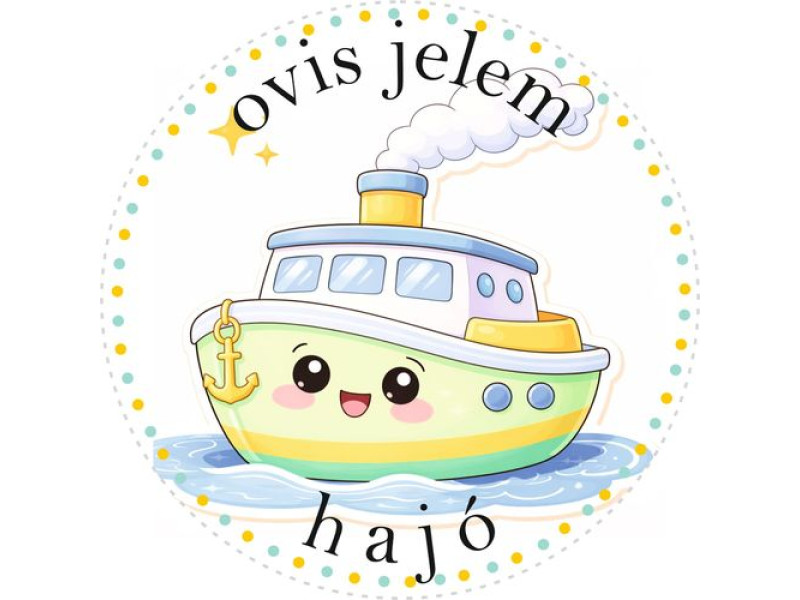 Hajó ovis jeles kerek bicikli matrica vázra