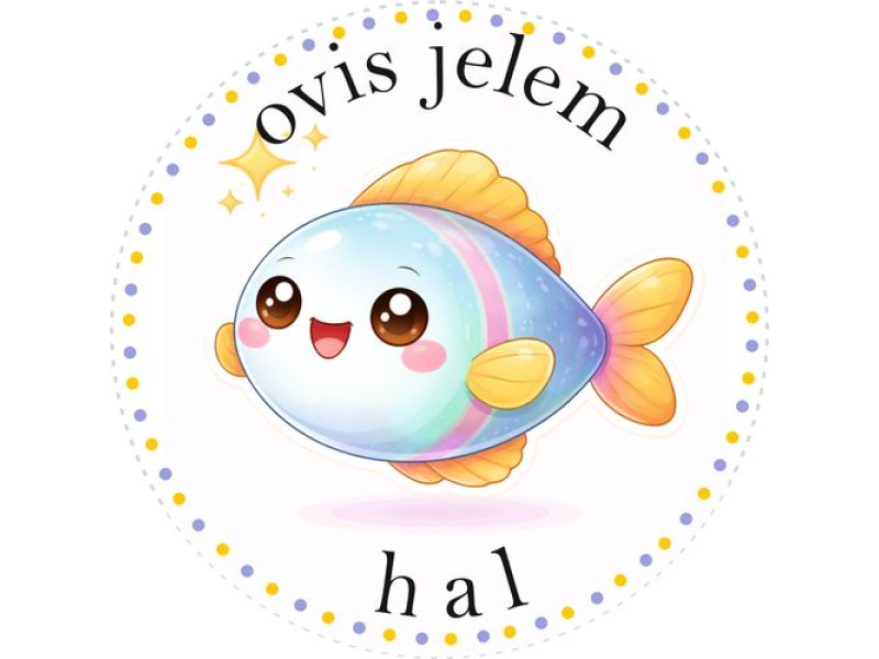 Halacska ovis jeles kerek bicikli matrica vázra