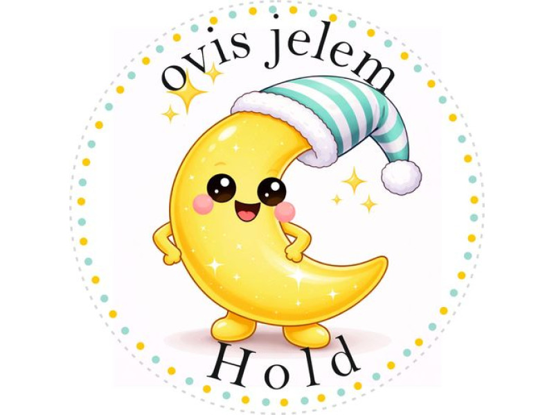 Hold ovis jeles kerek bicikli matrica vázra