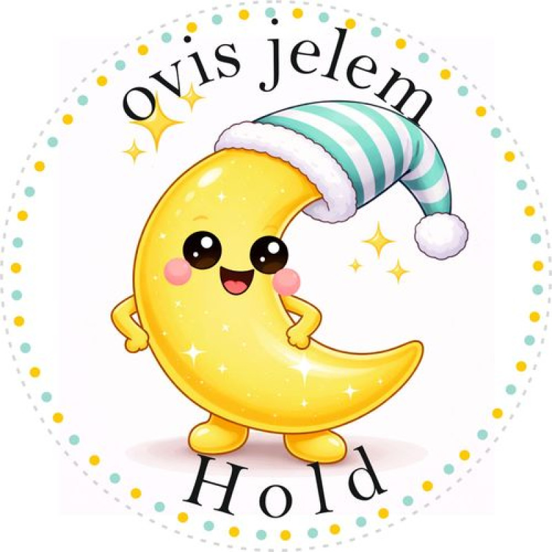 Hold ovis jeles kerek bicikli matrica vázra