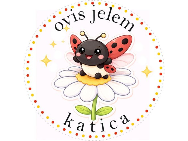 Katica ovis jeles kerek bicikli matrica vázra Katica ovis jeles kerek bicikli matrica vázra