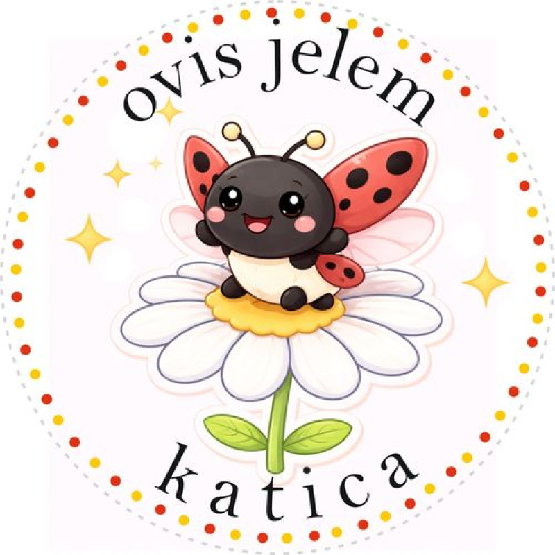 Katica ovis jeles kerek bicikli matrica vázra