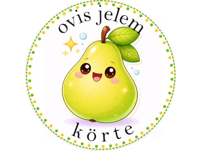 Körte ovis jeles kerek bicikli matrica vázra