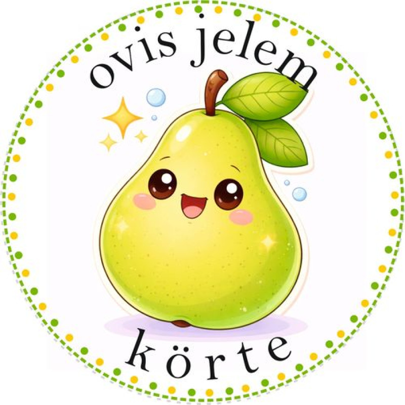 Körte ovis jeles kerek bicikli matrica vázra