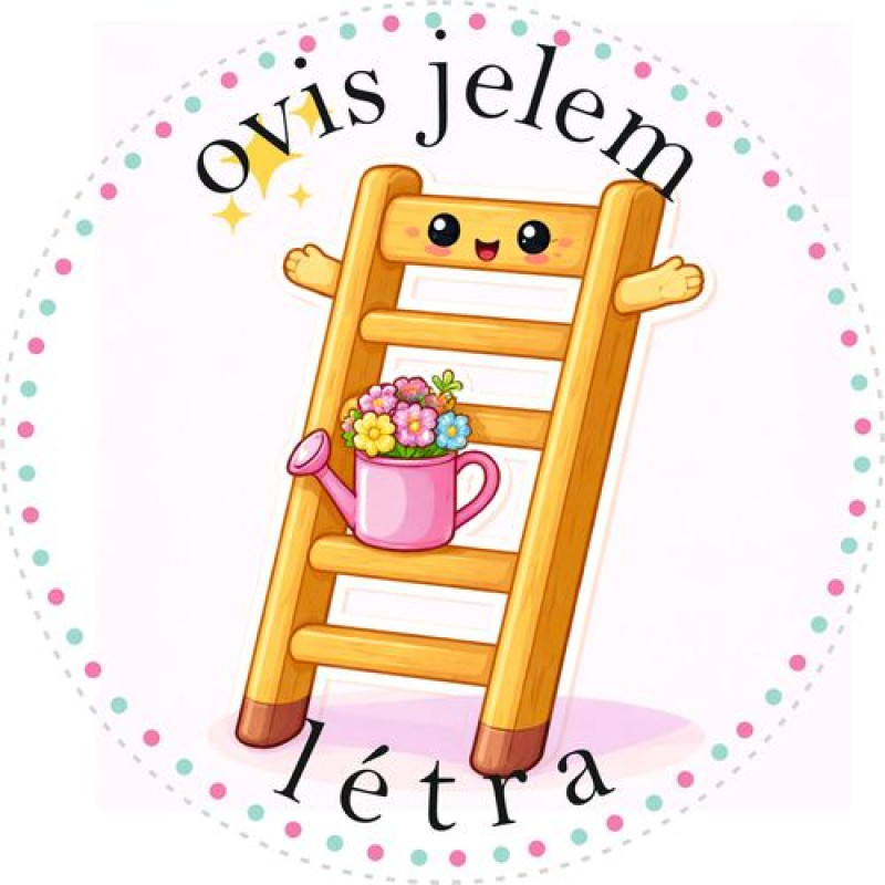 Létra ovis jeles kerek bicikli matrica vázra
