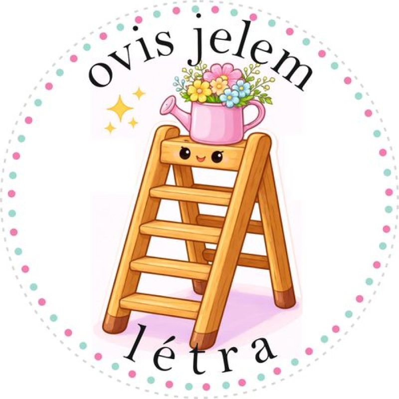 Létra ovis jeles kerek bicikli matrica vázra- 02