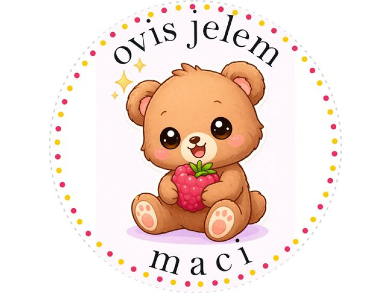 Maci ovis jeles kerek bicikli matrica vázra