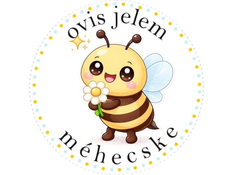 Méhecske ovis jeles kerek bicikli matrica vázra