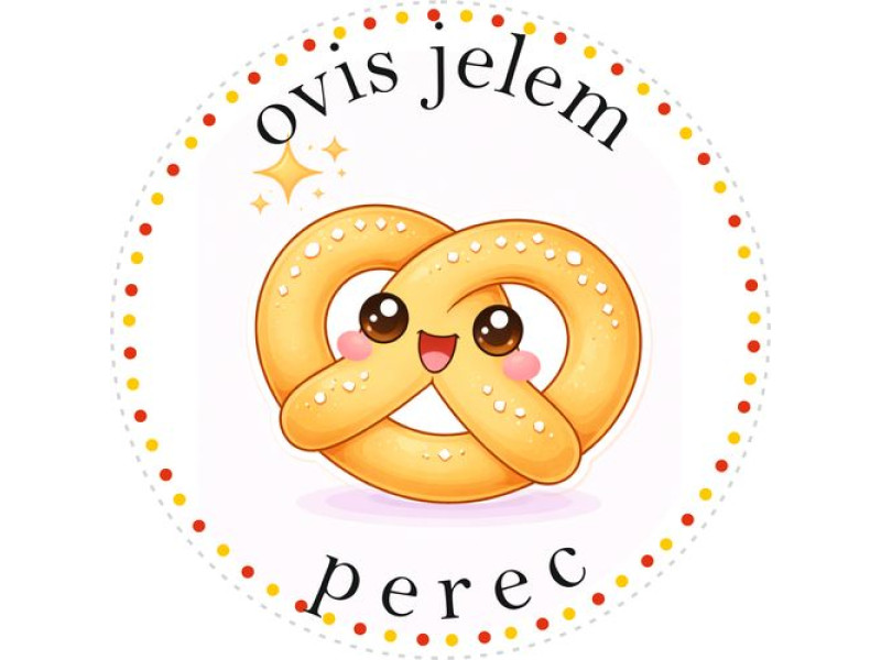 Perec ovis jeles kerek bicikli matrica vázra