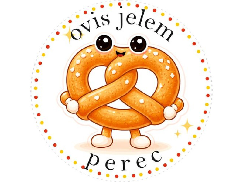 Perec ovis jeles kerek bicikli matrica vázra