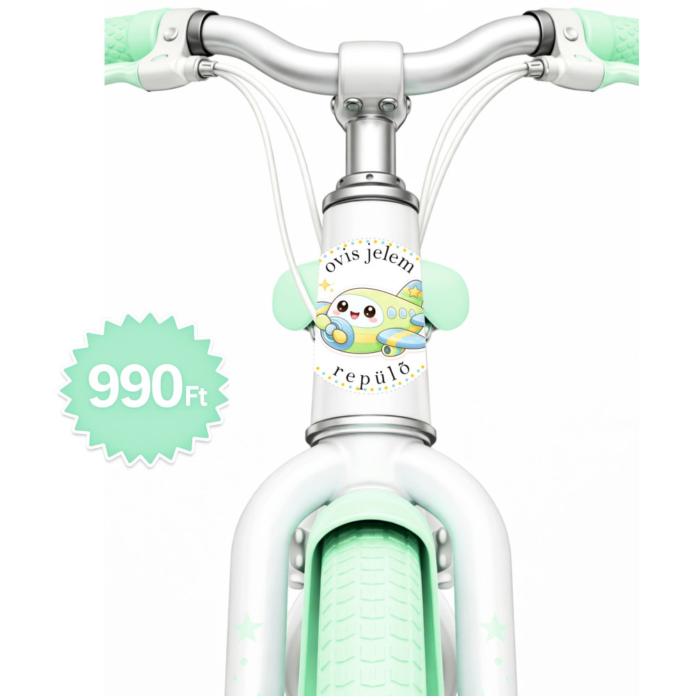 Repülő ovis jeles kerek bicikli matrica vázra