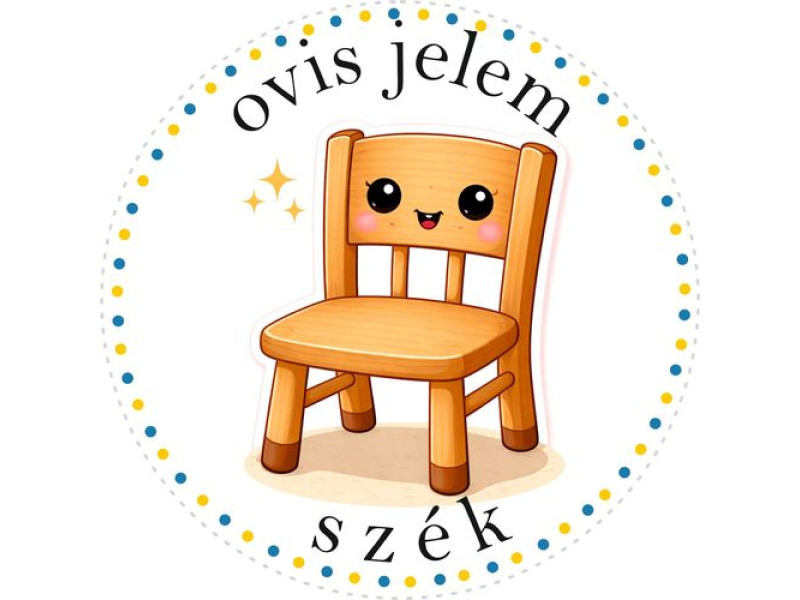 Szék ovis jeles kerek bicikli matrica vázra