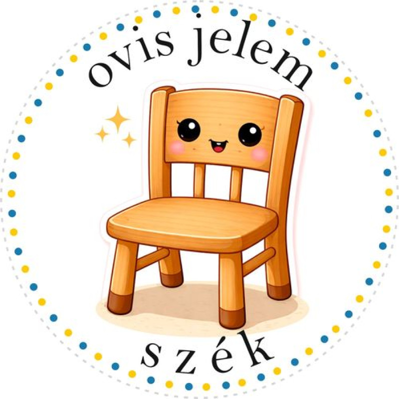 Szék ovis jeles kerek bicikli matrica vázra