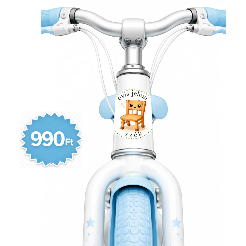 Szék ovis jeles kerek bicikli matrica vázra