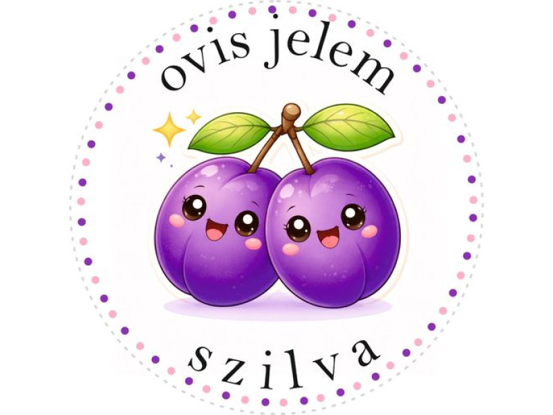 Szilva ovis jeles kerek bicikli matrica vázra