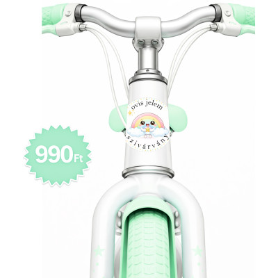 Szivárvány ovis jeles kerek bicikli matrica vázra