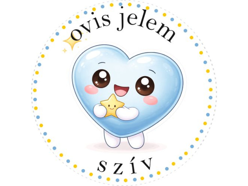 Szív ovis jeles kerek bicikli matrica vázra - 02