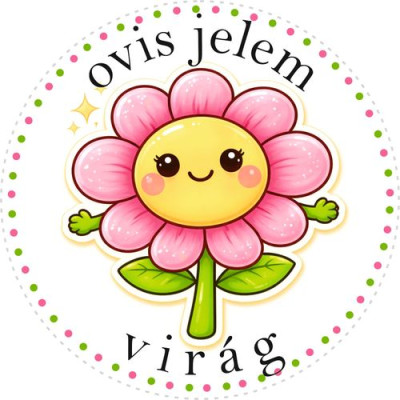 Virág ovis jeles kerek bicikli matrica vázra