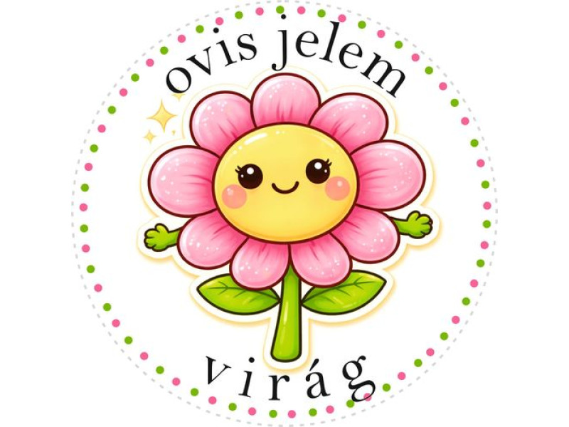 Virág ovis jeles kerek bicikli matrica vázra