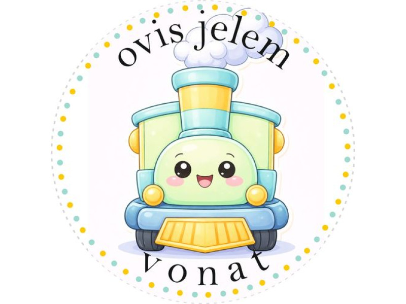 Vonat ovis jeles kerek bicikli matrica vázra