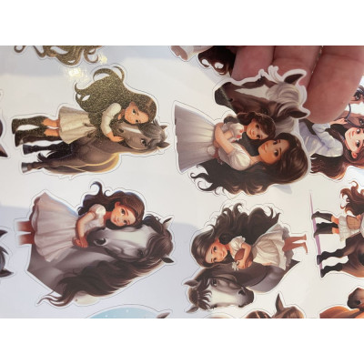 Lovas gyerek kerékpár matrica - 19 db-os