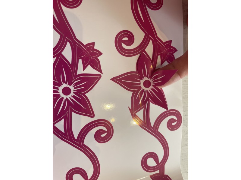 Női orgona lila virágos kerékpár matrica (PRÉMIUM) - 2 db 