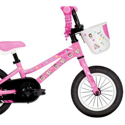 Hercegnő és Egyszarvú gyerek bicikli matrica - 30 db-os