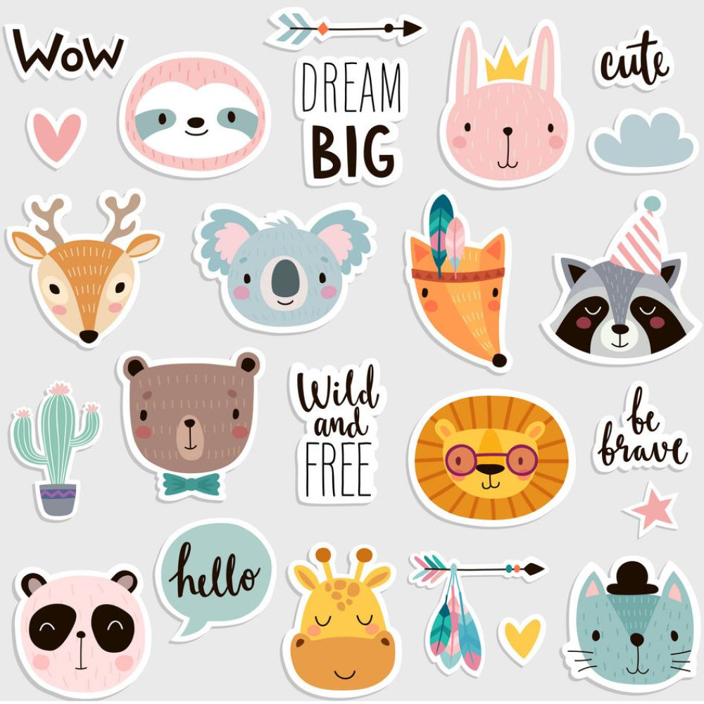 Indián állatos kerékpár matrica - 24 db-os